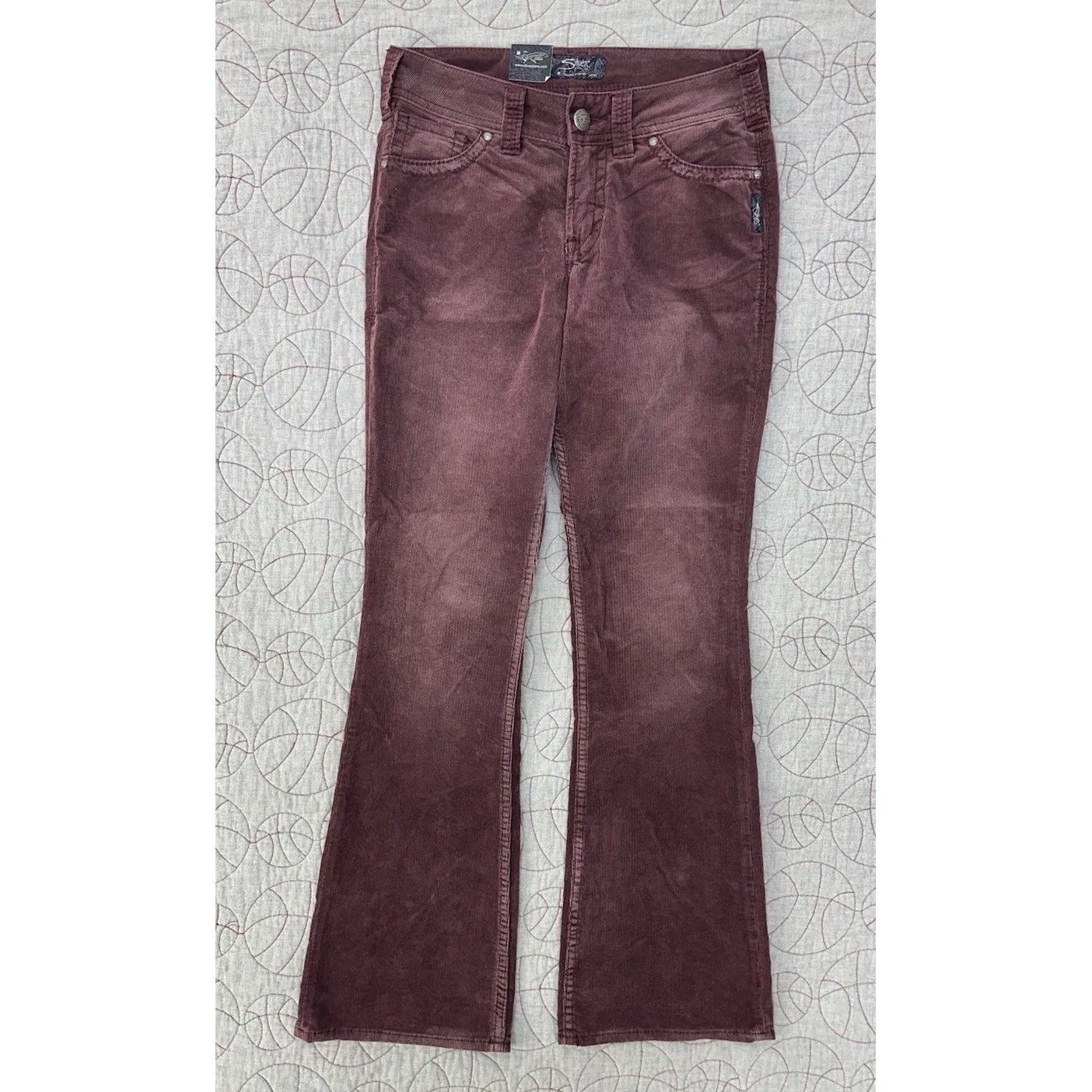 New Suki Surplus Y2k Silver Jeans Corduroy Bootcut Flap Pocket Pants 28x32 New Suki Surplus Y2k Silver Jeans Corduroy Bootcut Flap Pocket Pants 28x32